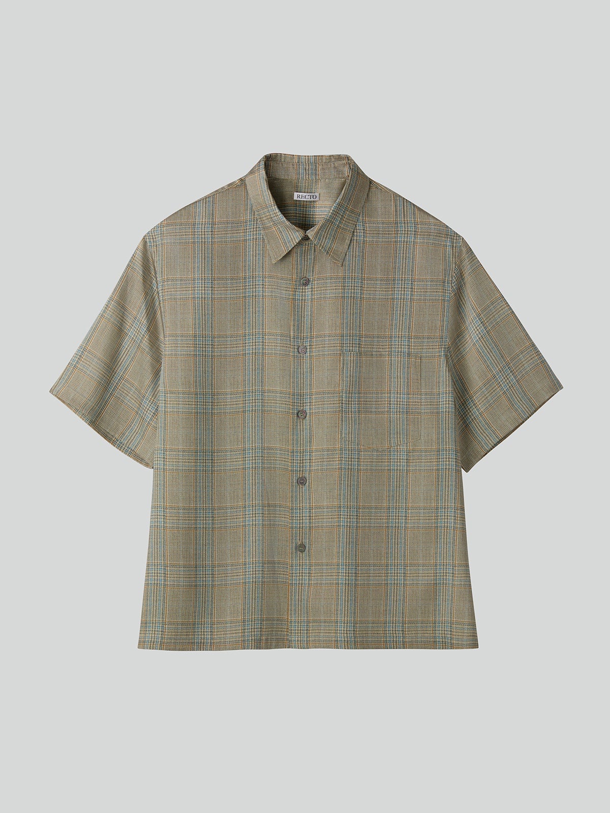 RECTO: 70S VINTAGE CHECK SHIRT (BEIGE KHAKI) | THE BEIGE STORE