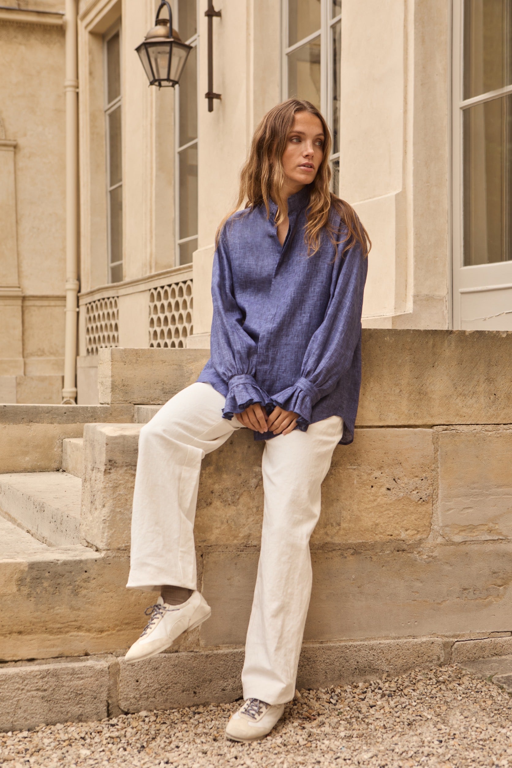 Bourrienne ParisX BOUDOIR LIN MARINE | THE BEIGE STORE